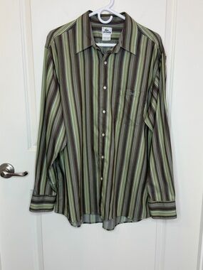 Men’s Lacoste men's long-sleeve button-down shirt SZ 2XL